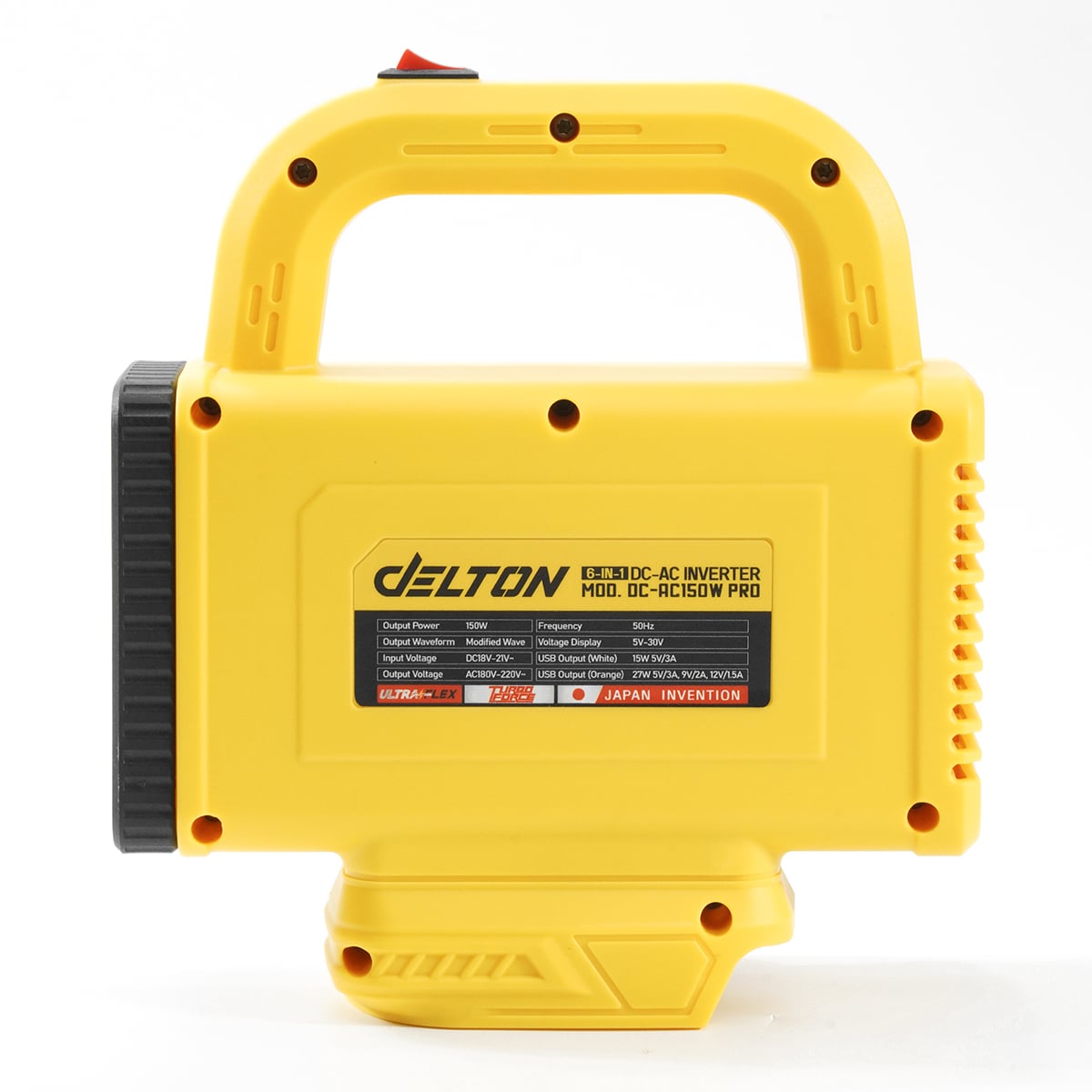 หัวแปลงปลั๊กไฟ (เฉพาะเครื่องเปล่า) DELTON รุ่น DC-AC150W-PRO 20V_4